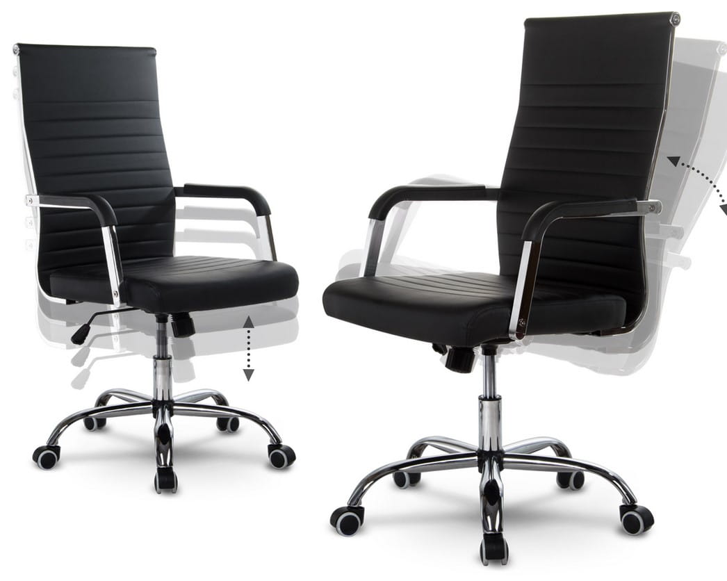 FOTEL ERGONOMICZNY BIUROWY OBROTOWY PROFILOWANY WYGODNY GAMI CZARNY