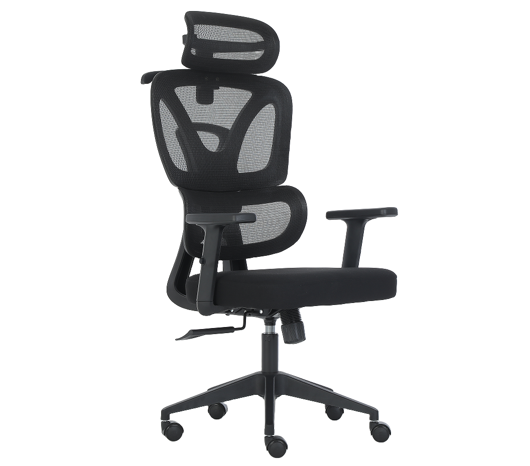 FOTEL OBROTOWY KRZESŁO BIUROWE DESPER CZARNY REGULOWANY