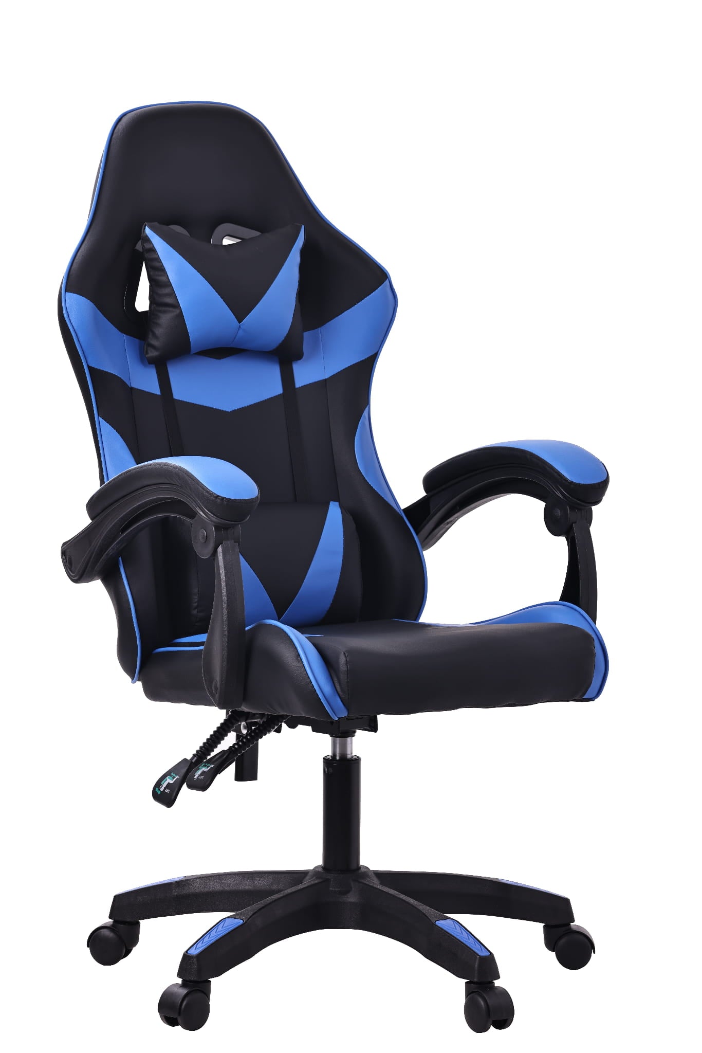 ERGONOMICZNY FOTEL OBROTOWY GAMINGOWY KRZESŁO DRAGO NIEBIESKI