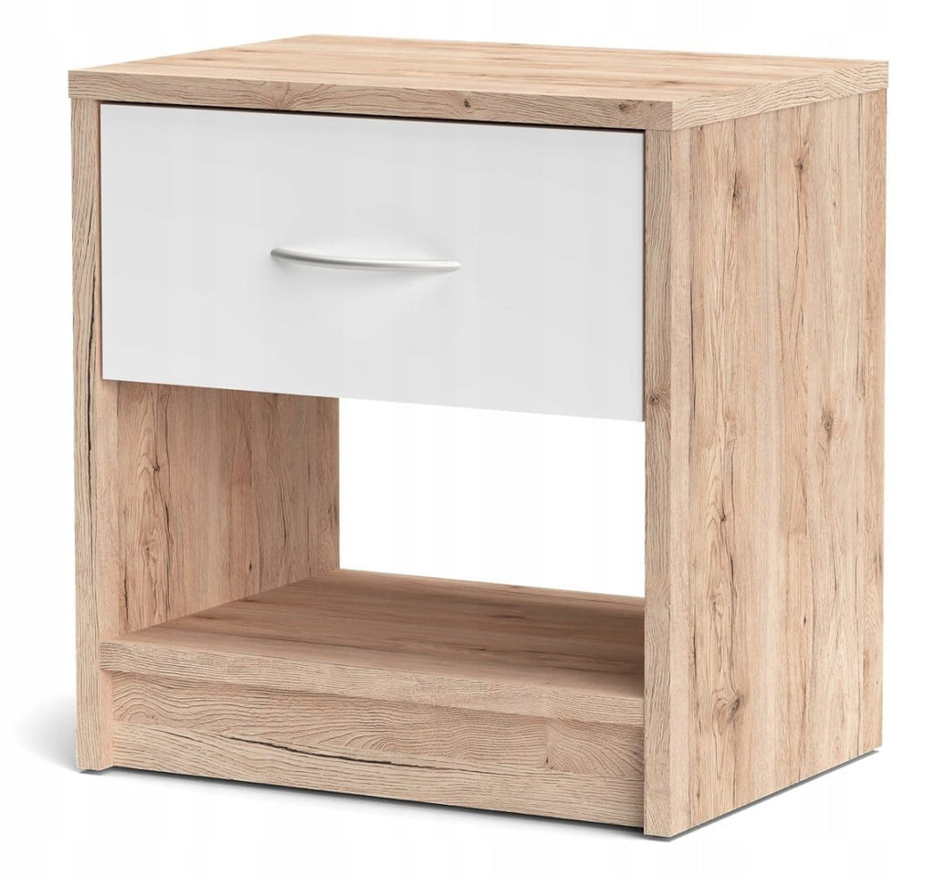 SZAFKA KOMODA STOLIK NOCNY NAKA SONOMA - BIEL