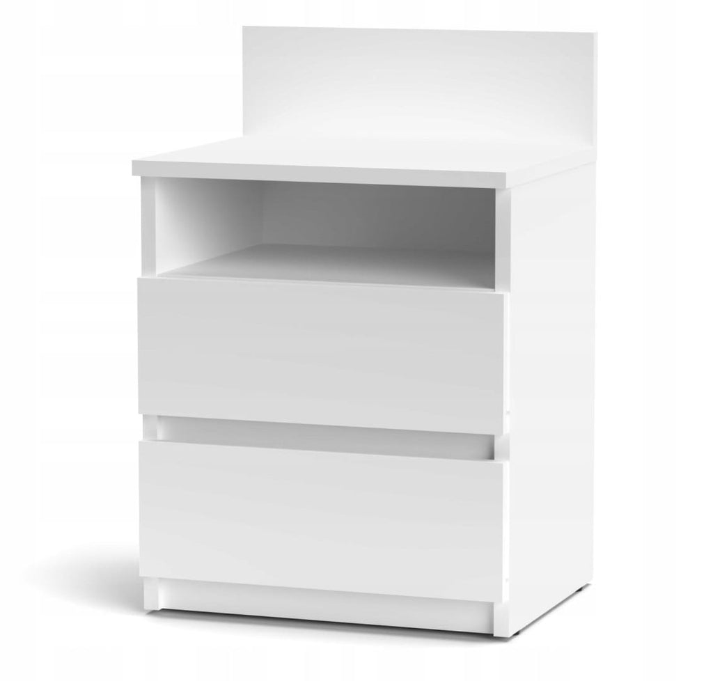 SZAFKA NOCNA 2 SZUFLADY KOMODA STOLIK SM1 BIEL