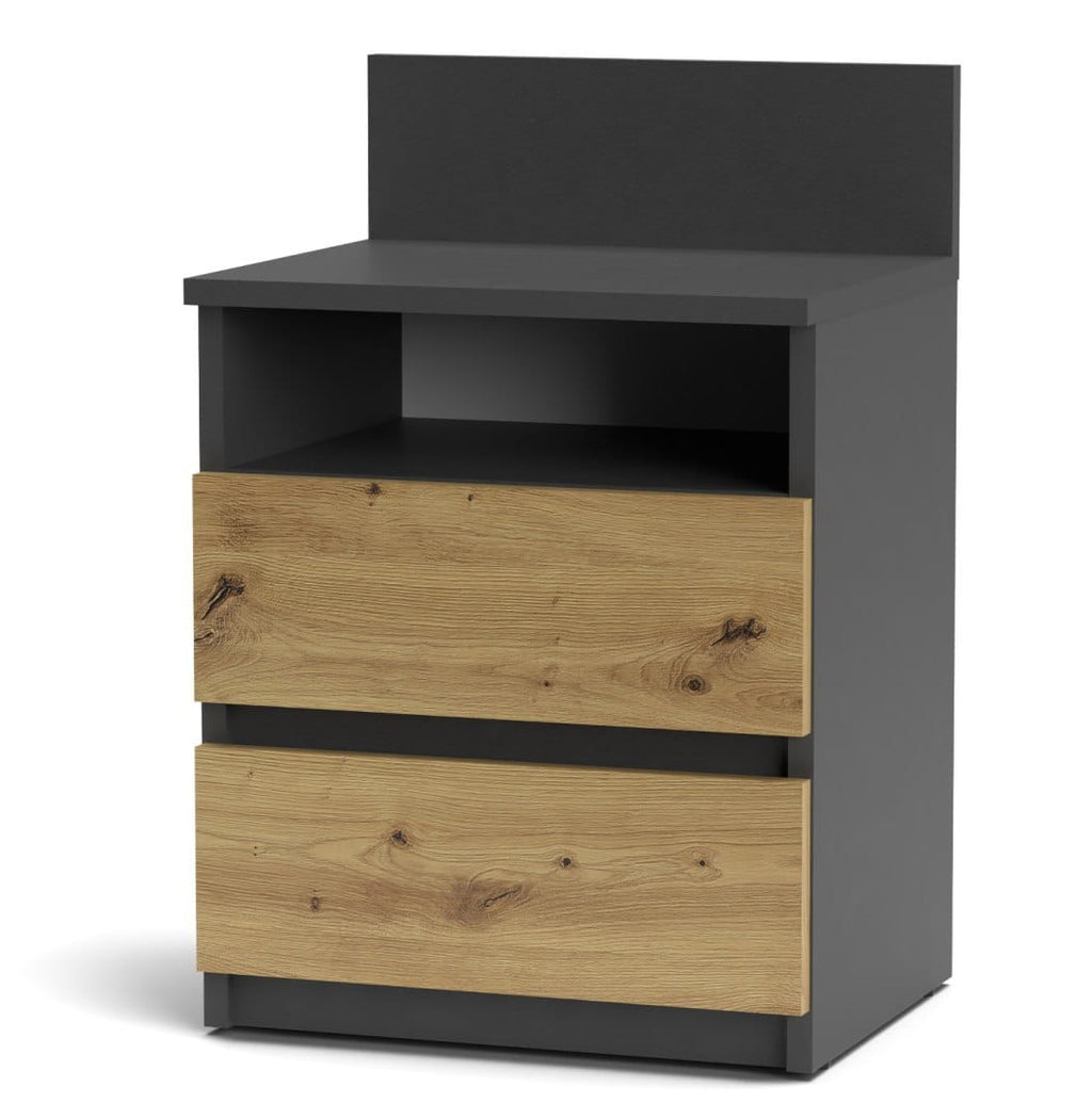 SZAFKA NOCNA 2 SZUFLADY SM1 ANTRACYT-ARTISAN