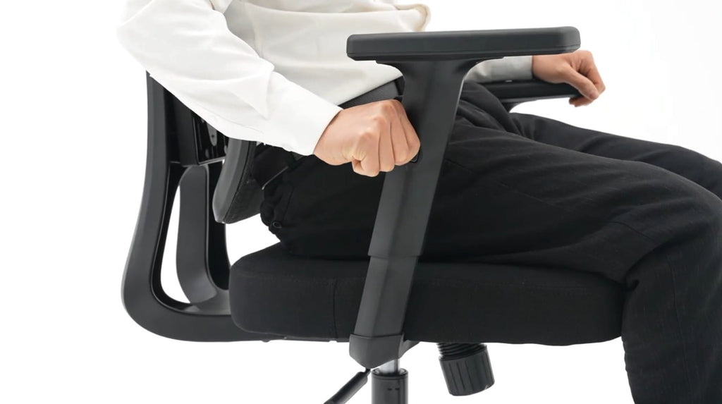 FOTEL OBROTOWY KRZESŁO BIUROWE DESPER CZARNY REGULOWANY