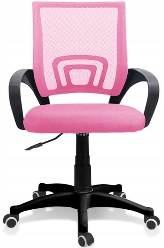 ERGONOMICZNY FOTEL OBROTOWY KRZESŁO BIUROWE ALEX RÓŻOWO-CZARNY