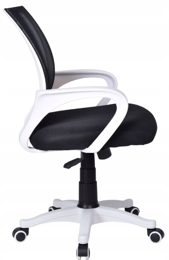 ERGONOMICZNY FOTEL OBROTOWY KRZESŁO BIUROWE ALEX ALEX CZARNO-BIAŁY