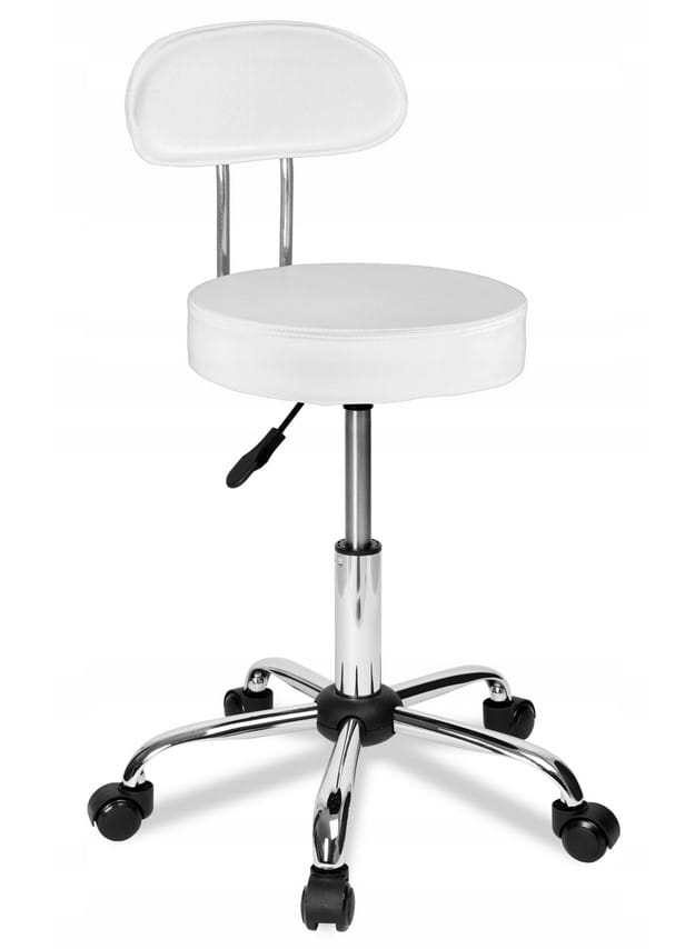 HOKER FRYZJERSKI KRZESŁO KOSMETYCZNE TABORET FOTEL REGULOWANY Z OPARCIEM