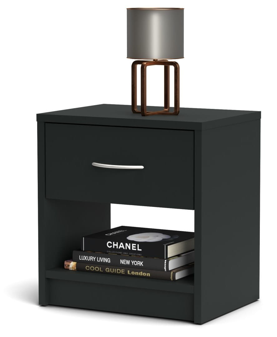 SZAFKA KOMODA STOLIK NOCNY NAKA CZARNA