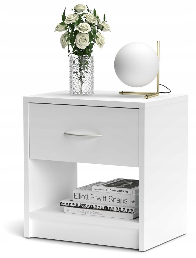 SZAFKA KOMODA STOLIK NOCNY NAKA BIEL