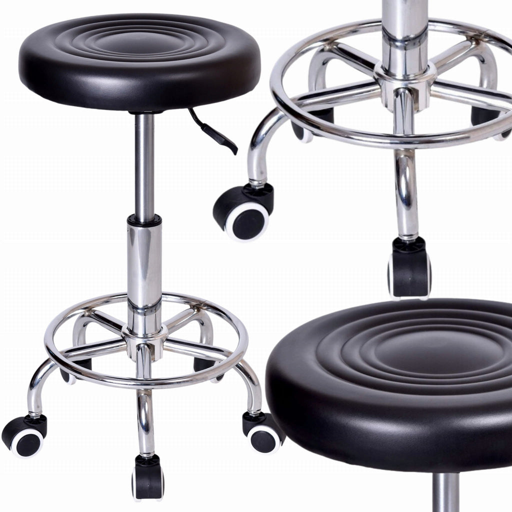 HOKER STOŁEK KOSMETYCZNY FRYZJERSKI TABORET NA KÓŁKACH OBROTOWY HATO