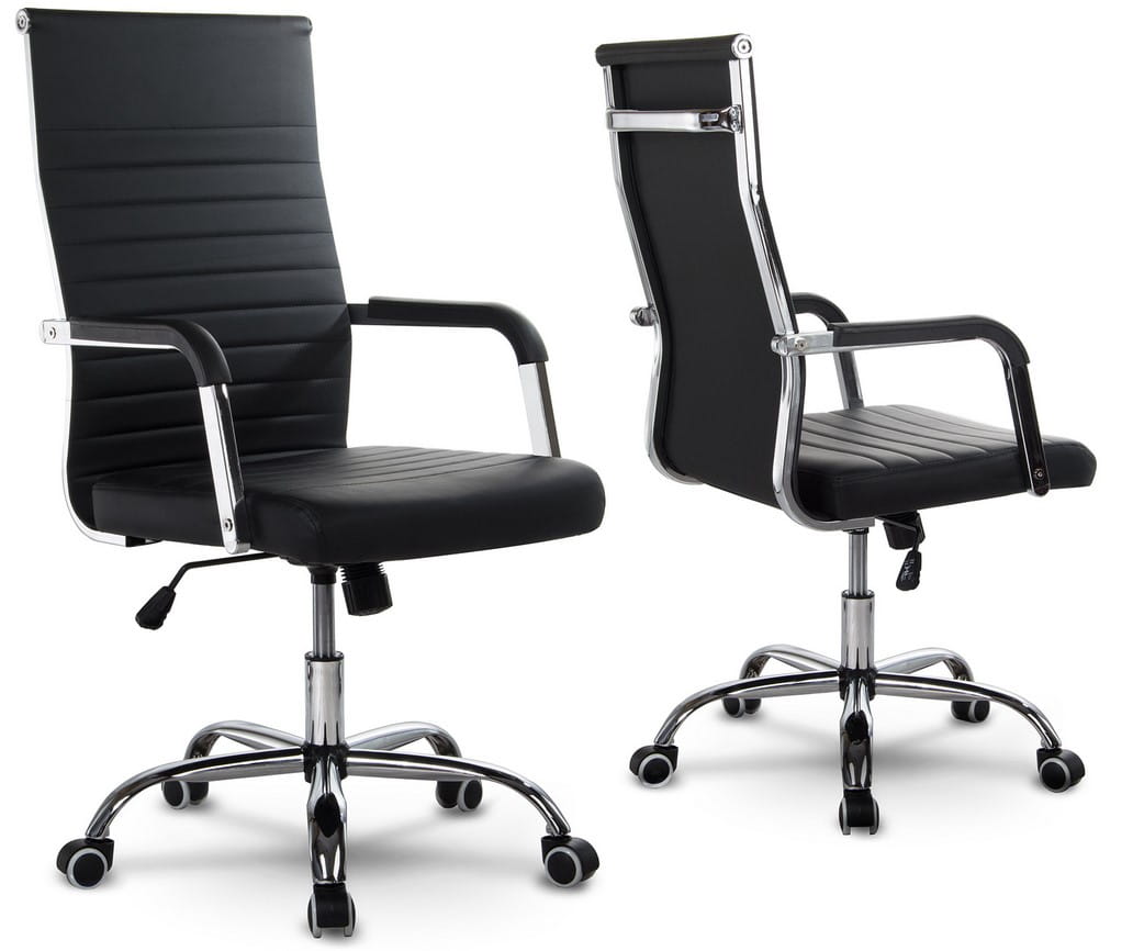 FOTEL ERGONOMICZNY BIUROWY OBROTOWY PROFILOWANY WYGODNY GAMI CZARNY