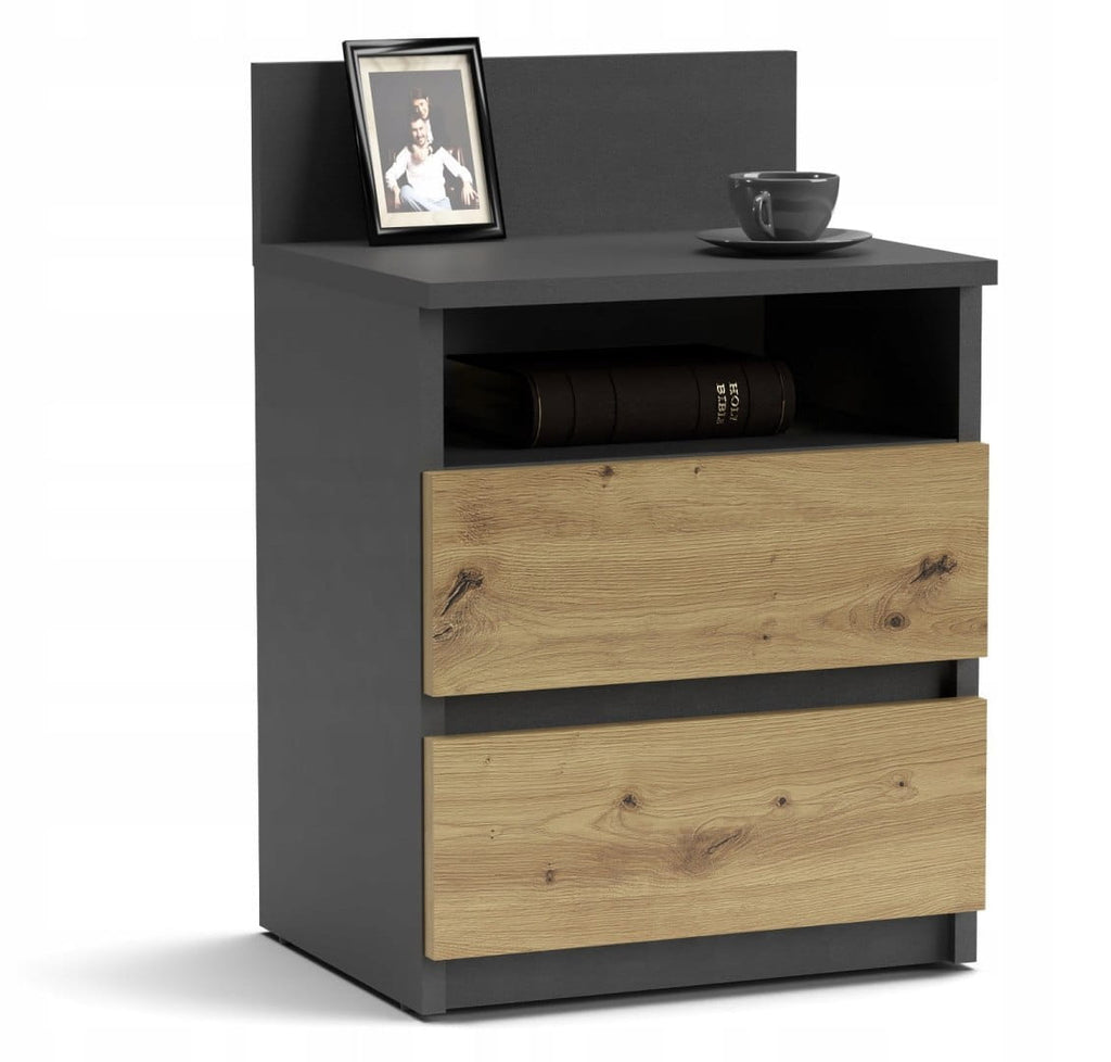 SZAFKA NOCNA 2 SZUFLADY SM1 ANTRACYT-ARTISAN