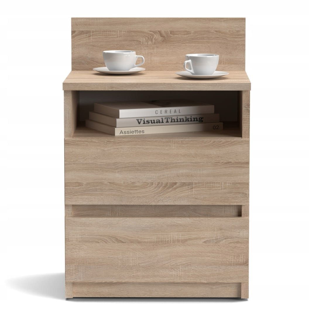 SZAFKA NOCNA 2 SZUFLADY KOMODA STOLIK SM1 SONOMA