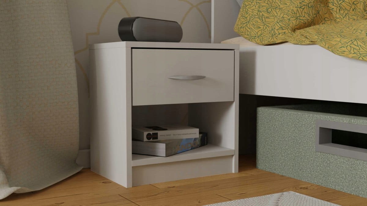 SZAFKA KOMODA STOLIK NOCNY NAKA BIEL