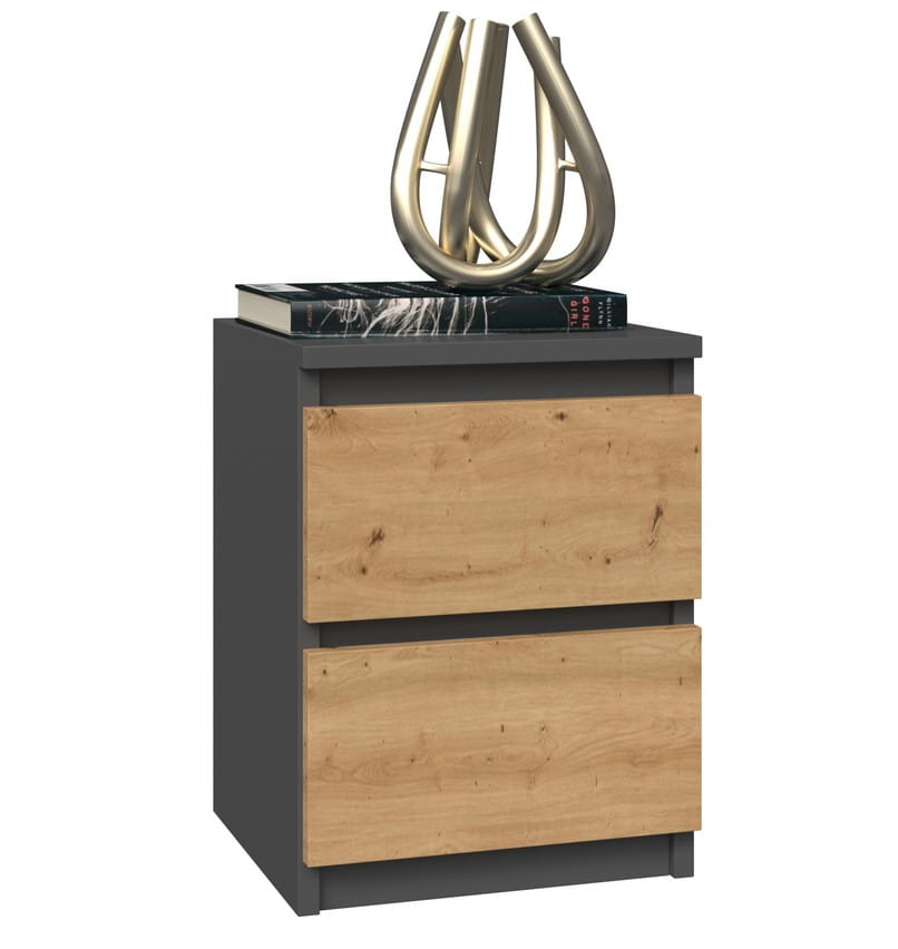 SZAFKA KOMODA STOLIK NOCNY 2 SZUFLADY SM2 ANTRACYT - ARTISAN