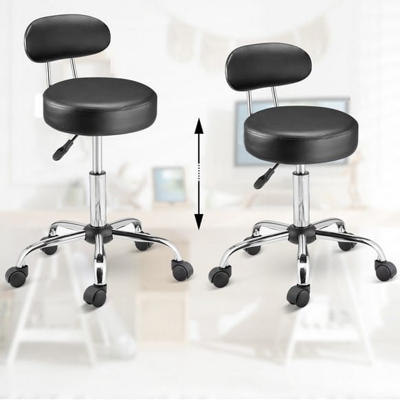 HOKER FRYZJERSKI KRZESŁO KOSMETYCZNE TABORET FOTEL REGULOWANY Z OPARCIEM