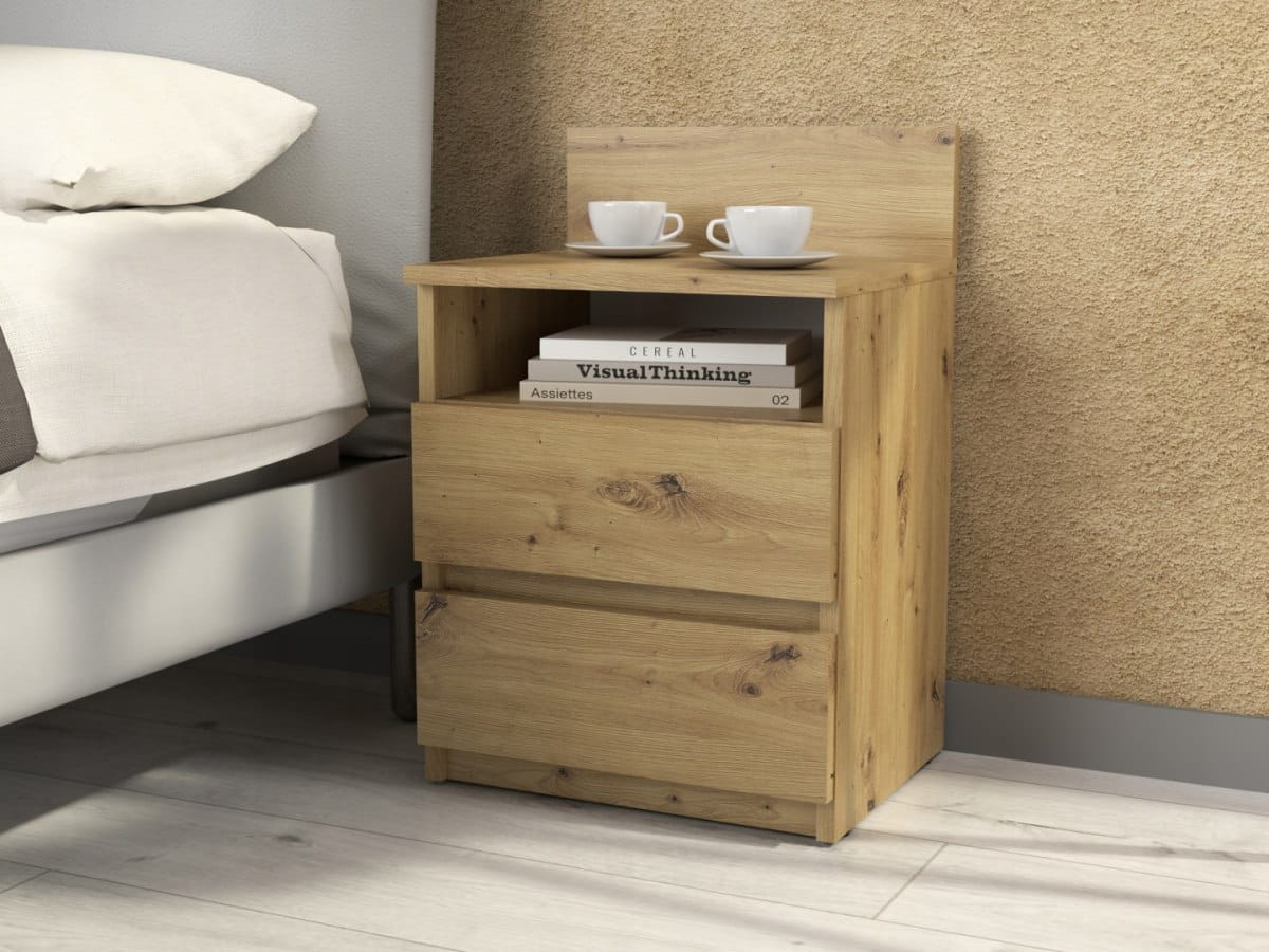 SZAFKA NOCNA 2 SZUFLADY KOMODA STOLIK SM1 ARTISAN