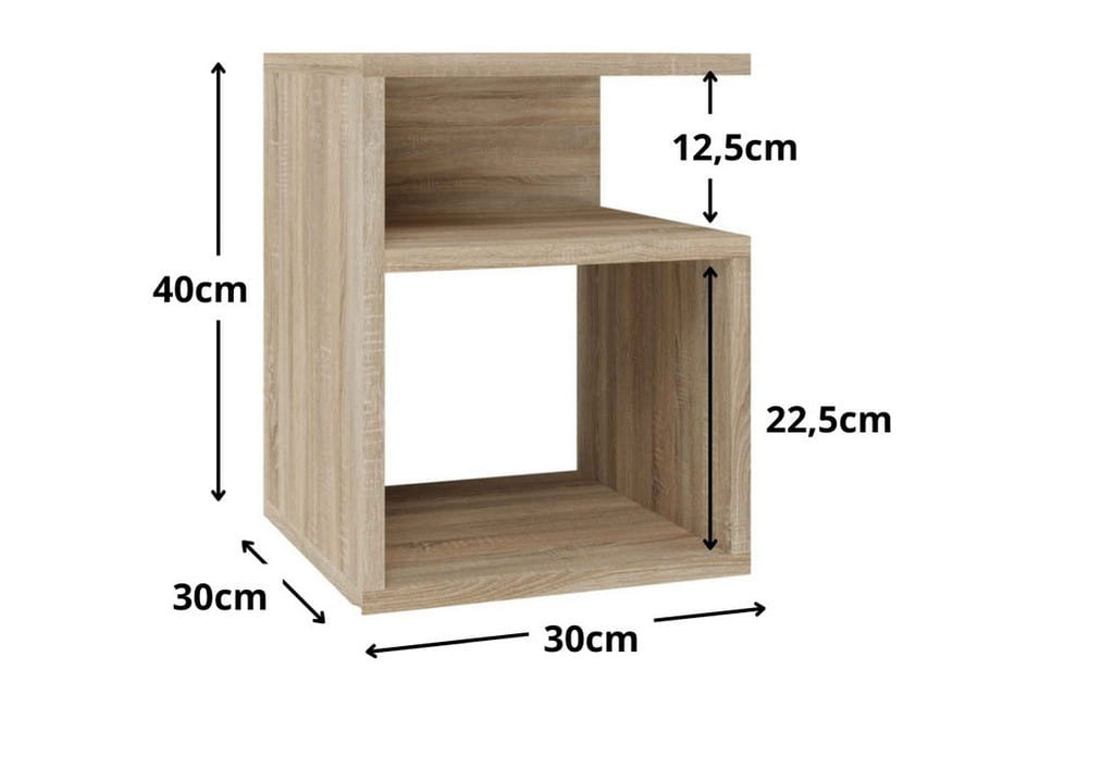 SZAFKA NOCNA STOLIK KOMODA SYPIALNIA TINI DĄB SONOMA